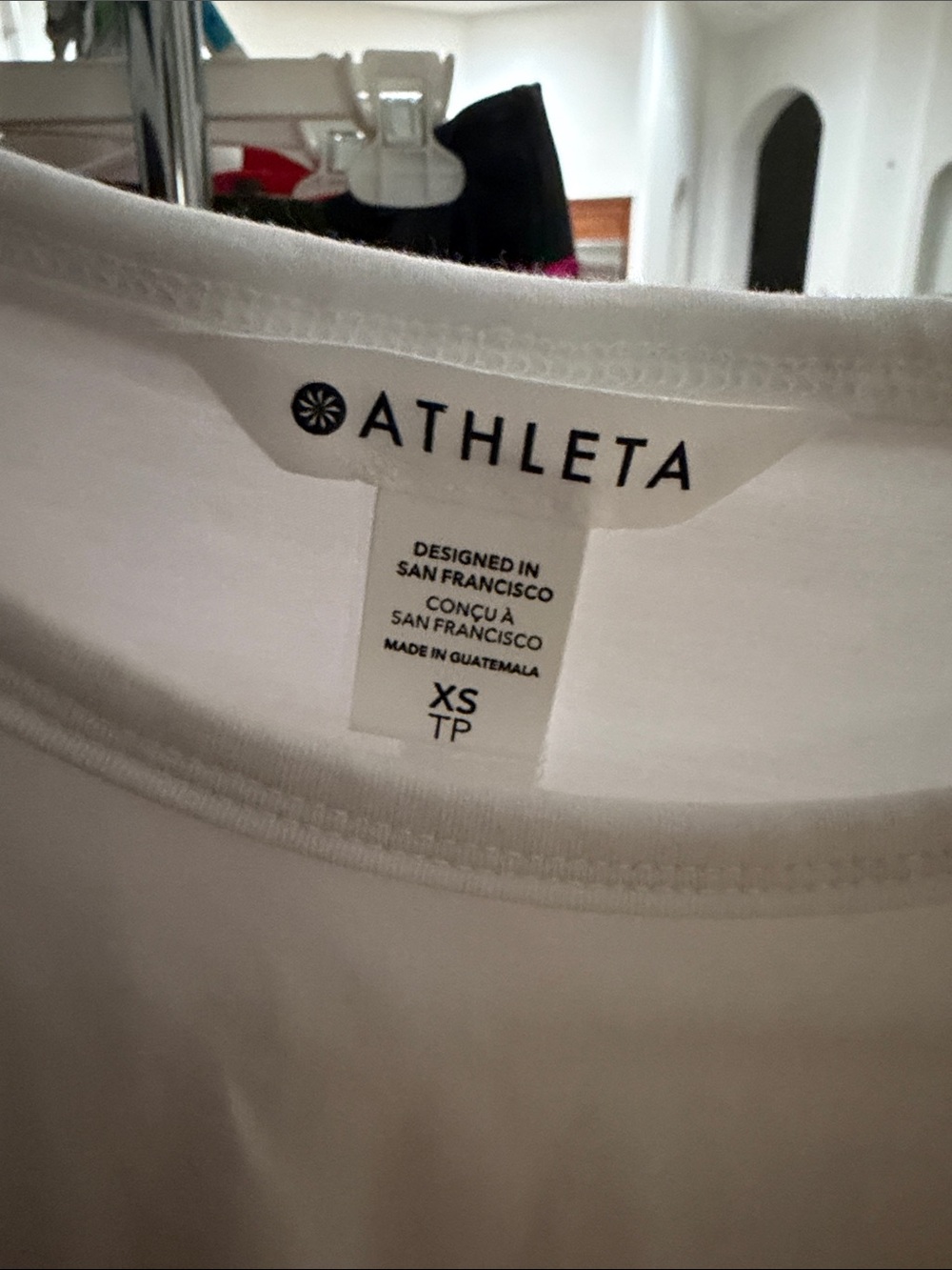 Athleta Men’s White Crewneck Short Sleeve Tee - Picture 2 of 3